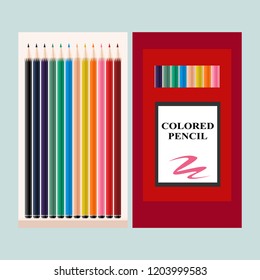 colored pencil isolated vector illustration