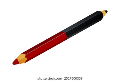 Lápis de cor sobre fundo branco. Ilustração vetorial
