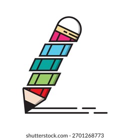 Farbige Bleistiftstücke Logo-Vorlage