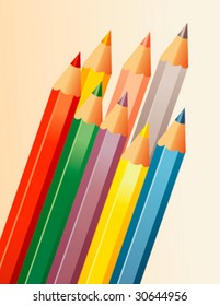 Colored Pencil Print Design Artwork
