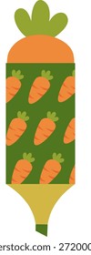 Colored Pencil Set Flat Vector Illustration