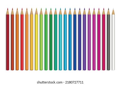 Premium Photo  Colored pencils are isolated on a white background