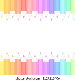 colored pencil set vector on white background.