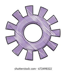 colored pencil silhouette of pinion model one vector illustration