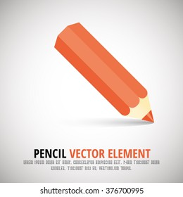Colored Pencil - Vector Icon Element - Material Design