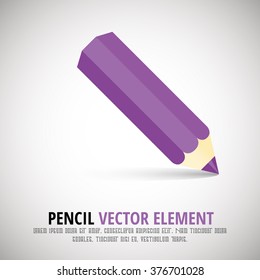 Colored Pencil - Vector Icon Element - Material Design