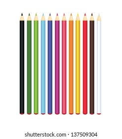Colored pencil vector illustration