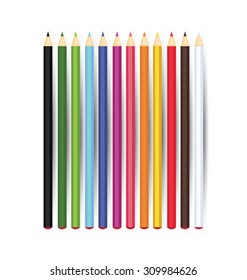 Colored pencil vector illustration