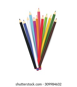 Colored pencil vector illustration