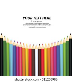 Colored pencil vector illustration