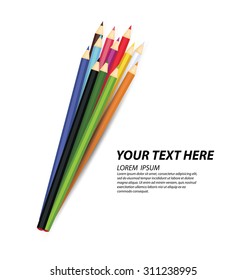 Colored pencil vector illustration