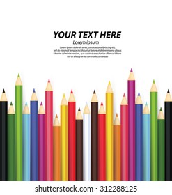 Colored pencil vector illustration