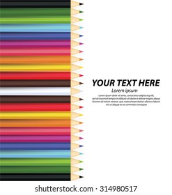 Colored pencil vector illustration