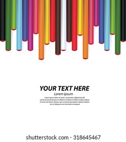 Colored pencil vector illustration
