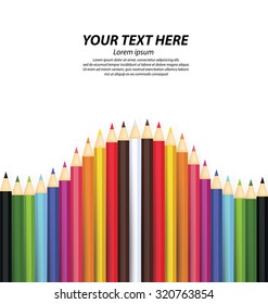 Colored pencil vector illustration