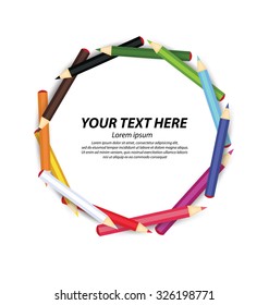 Colored pencil vector illustration