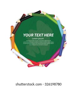 Colored pencil vector illustration