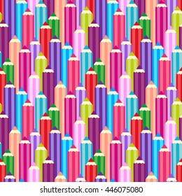 Colored pencil  vector pattern background