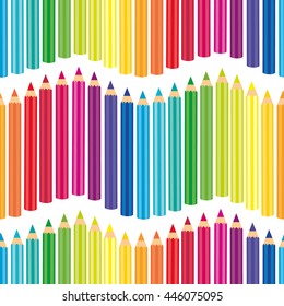 Colored pencil  vector seamless pattern 