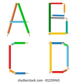 Colored Pencils Alphabet