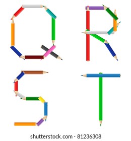 Colored Pencils Alphabet