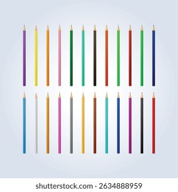 Colored pencils art in all colors with an abstract background