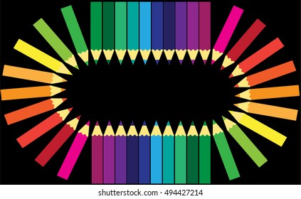 Colored pencils background