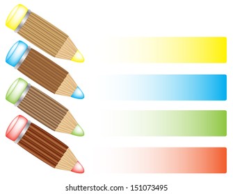 colored pencils and bookmarks for the records