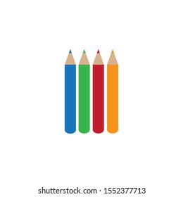 colored pencils design, Tool write office object instrument equipment and draw theme Vector illustration