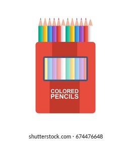 colored pencils flat icon. You can be used colored pencils icon for several purposes like: websites, UI, UX, print templates, promotional materials, info-graphics, web and mobile phone apps.