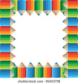 colored pencils frame