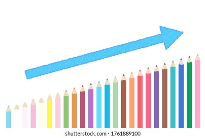 Colored pencils graphic material, vector illustration
pastel colour