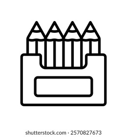 colored pencils icon vector design template simple and clean