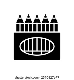 colored pencils icon vector design template simple and clean