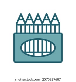 colored pencils icon vector design template simple and clean