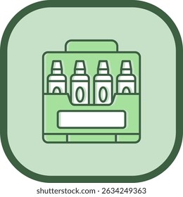 Colored pencils Line vector Icon Design