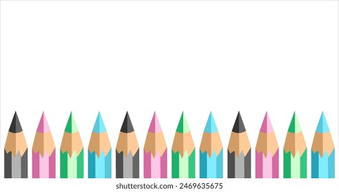 patrón de lápices de colores. fondo sin fisuras de lápices de colores.