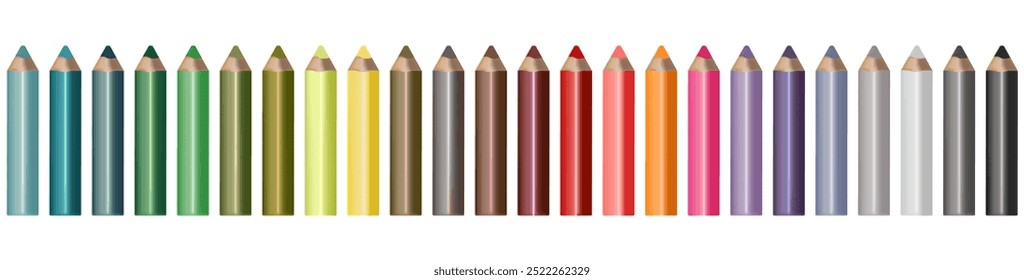 Lápices de colores. Conjunto. Vector. Gráfico. Se utiliza para el Diseño web, collages.