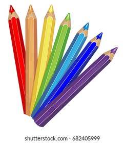 Colored pencils vector