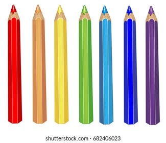 Colored pencils vector
