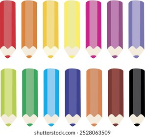 colored pencils in vector. Color illustration