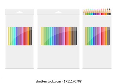 Colored pencils vector design illustraion isolated on white background