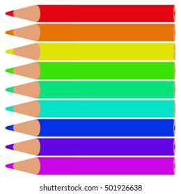 Colored pencils Vector icon