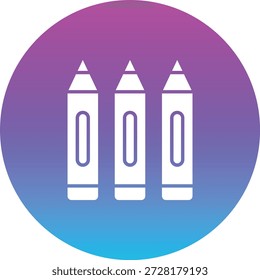 Icono de Vector de lápices de colores. Se puede utilizar para aplicaciones de impresión, móviles y de Web.