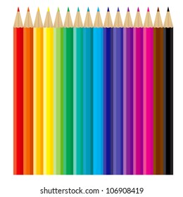 Colored pencils vector illustration