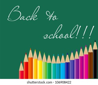 Colored pencils vector illustration