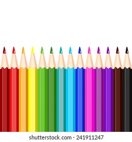 Colored pencils, vector illustration