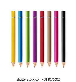 Colored pencils. vector illustration