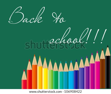 Colored pencils vector illustration