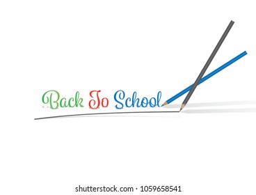 Colored Pencils writing BACK TO SCHOOL